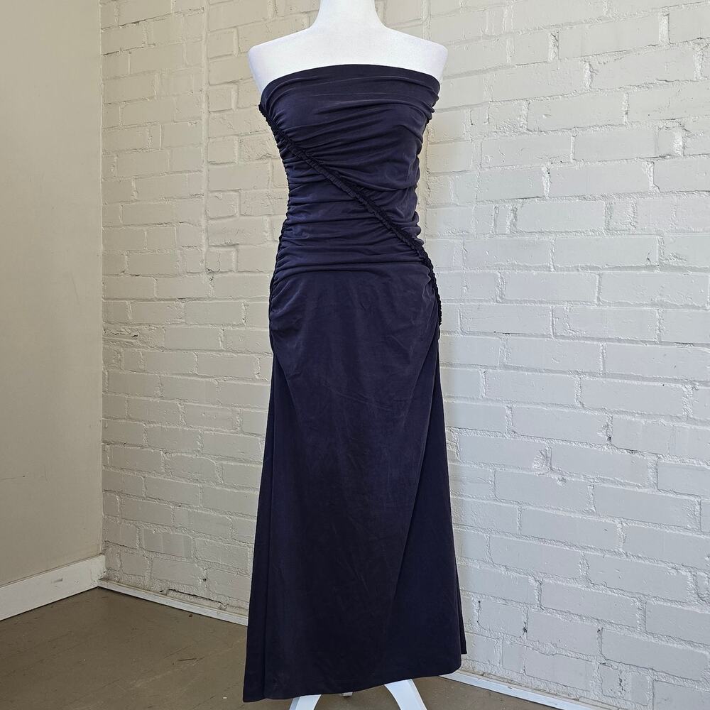 Anthropologie Celandine Ruched Strapless Bodycon Dress ┃M┃Whimsigoth, Date night